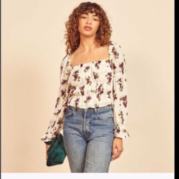 Reformation Amarena Top in Grapevine size XL - Picture 6 of 8